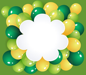 Flower frame with balloons