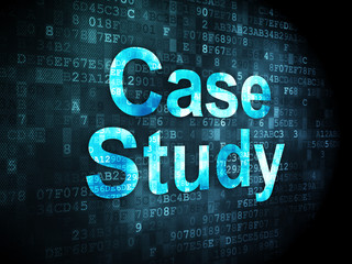 Education concept: Case Study on digital background