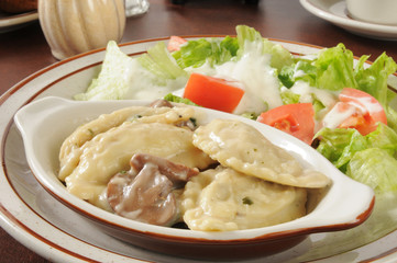 Chicken portabella mushroom ravioli