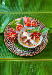 Authentic thai cuisine with decoration and flavour.