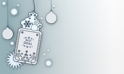 blue xmas coupon with best deal sign