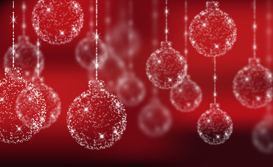 Fototapeta na wymiar Glittering Christmas balls