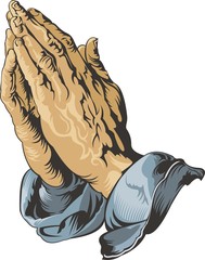 Obraz premium Praying Hands tattoo