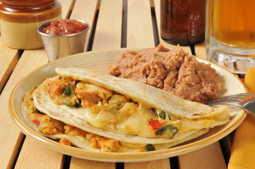 Steak and cheese quesadillas