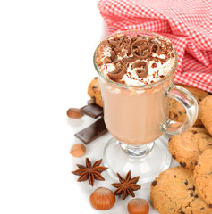 Hot chocolate with whipped cream