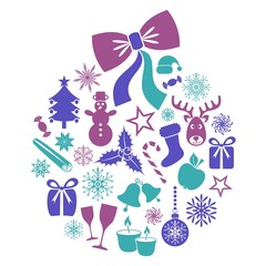 Christmas and winter icons