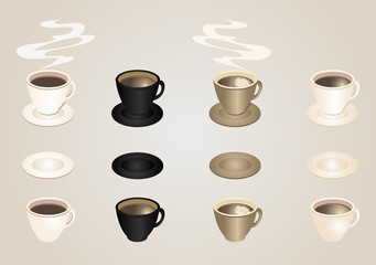 Coffee cups and saucers collection
