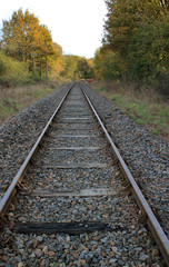 Fototapeta na wymiar Krótki kolejowe linii.