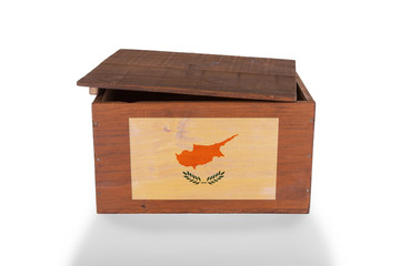 Wooden crate isolated on a white background