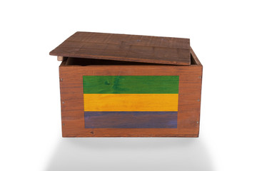 Wooden crate isolated on a white background