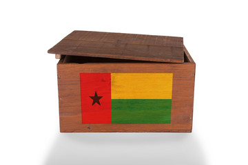 Wooden crate isolated on a white background