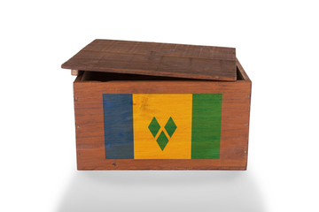 Wooden crate isolated on a white background