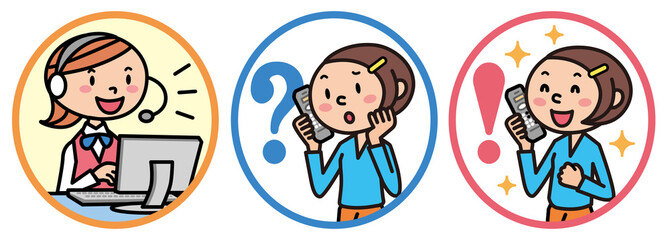 オペレーター　カスタマー　女性