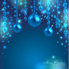 Fototapeta na wymiar eleganter weihnachtlicher Hintergrund in blau