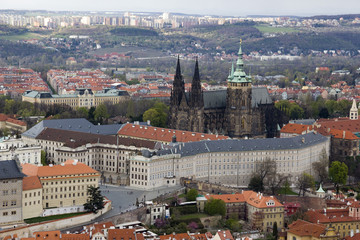 Prague Castle, president residence and St. Vitus Cathedral