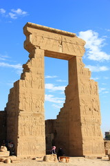 ancient gates with Egyptian symbols