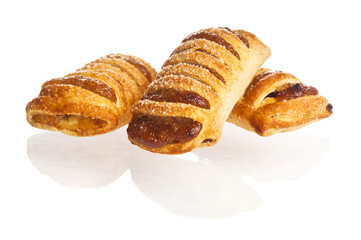 Fresh baked buns with jam