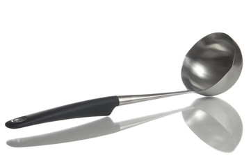 Soup ladle on white background