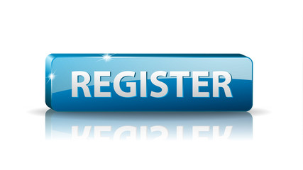 vector 3D blue web button register