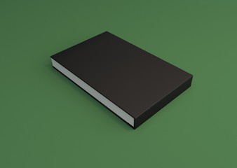 Notizbuch Rücken schwarz Hintergrund grün