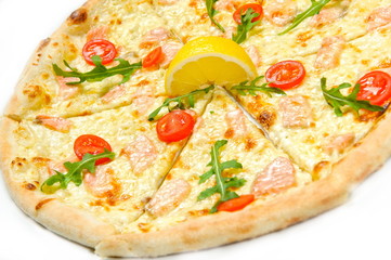 pizza with seafood