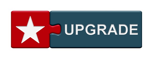 Puzzle-Button rot blau: Upgrade