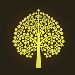 Tree symbol Asia style, vector illustration