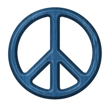 wooden peace sign