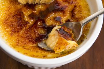 French dessert - cream brulee, burnt cream