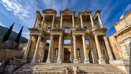 Crédence de cuisine en verre imprimé la Turquie Bibliothèque de Celsus