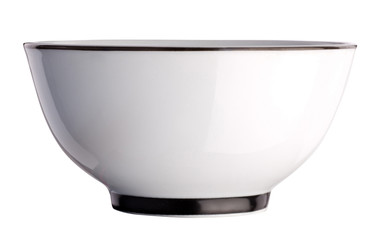 Ceramic tea bowl isolated on white with clipping path