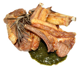 Grilled Lamb Cutlets With Rosemary Herb