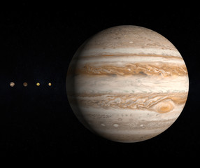 Jupiter with Moons © Tristan3D