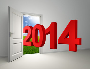 new year 2014 enter open door