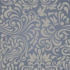 Seamless beige pattern  in the style of Damascus