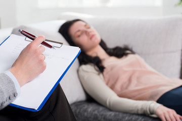 Psychiatrist and woman patient