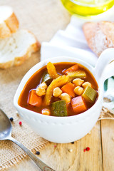 Vegetables with Chickpea soup