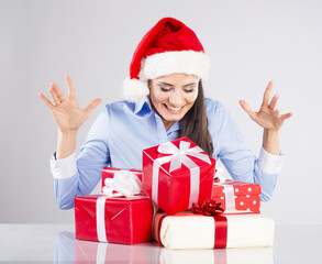 Beautiful christmas woman