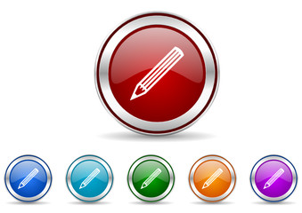 pencil icon vector set