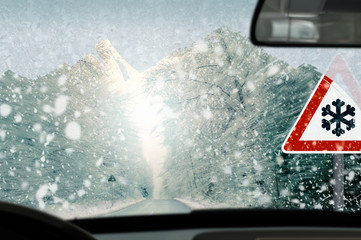 Winter driving - caution