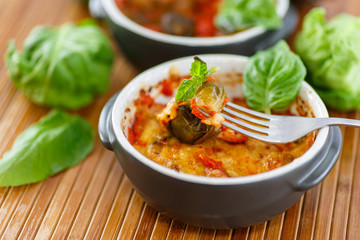 Brussels sprouts baked in tomato sauce