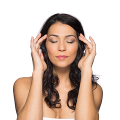 Fototapeta premium Portrait Of A Woman Who Meditates