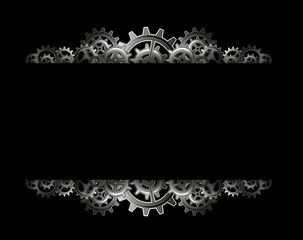 Steampunk gears frame