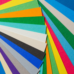 Colorful paper arrangement