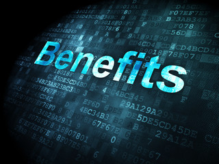 Business concept: Benefits on digital background