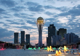 Astana Kazakhstan urban landscape - obrazy, fototapety, plakaty