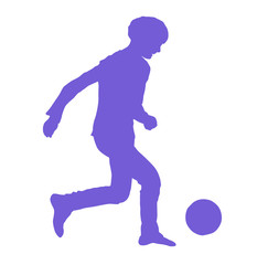 Fototapeta na wymiar Boy Playing Soccer