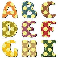 scrapbook alphabet on white background