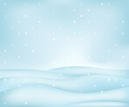 calm free winter landscape plain scene at snowfall vector © LeArchitecto