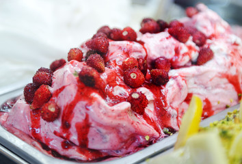 tasty sweet appetizing strawberry ice cream